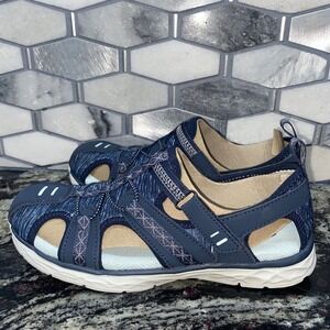 Dr. Scholl's Shoes‎ Women's Andrews Fisherman Sandal, Navy Nubuck/Fabric, Sz 6M